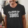 Class Of 1981 School Tee Shirt Graduation Class Party Men's V-Neck T-Shirt