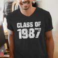Class Of 1987 High School College Graduation Reunion Men's V-Neck T-Shirt