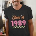 Class Of 1989 School Graduation Meetup Reunion Men's V-Neck T-Shirt