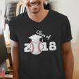 Class Of 2018 Baseball Senior Graduation Shirt Grad Men's V-Neck T-Shirt