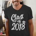 Class Of 2018 Graduation Cap Trendy Cute Men's V-Neck T-Shirt