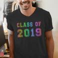 Class Of 2019 High School Graduation Date Graduate Men's V-Neck T-Shirt
