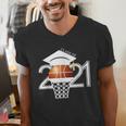 Class 2021 Graduation Senior Basketball Player Men's V-Neck T-Shirt