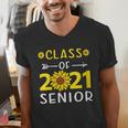Class Of 2021 Senior Graduation Sunflower Men's V-Neck T-Shirt