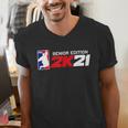 Class Of 2021 Senior Year Gamer Style Graduation For Grad Men's V-Neck T-Shirt