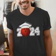 Class Of 2024 Graduation For Him Her Bowling Sports Men's V-Neck T-Shirt