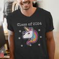 Class Of 2024 Graduation Year Unicorn Tee Shirt Men's V-Neck T-Shirt
