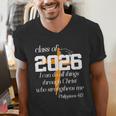 Class Of 2026 Christian Graduation Senior Graduate Men's V-Neck T-Shirt