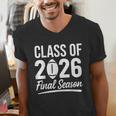 Class Of 2026 Final Season Senior 2026 Football Graduation Men's V-Neck T-Shirt