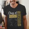 Class Of 2026 Senior 26 High School Graduation -Gold Men's V-Neck T-Shirt