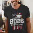 Class Of 2026 Senior Graduation American Flag Senior 2026 Men's V-Neck T-Shirt