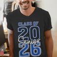 Class Of 2026 Senior Retro Graduation 2026 First Day Vintage Men's V-Neck T-Shirt