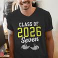 Class Of 2026 Six Seven Senior Yellow Graduation 6 7 Men's V-Neck T-Shirt