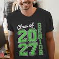 Class Of 2027 Senior 27 High School Graduation Senior 2027 Men's V-Neck T-Shirt