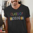 Class Of 2030 Graduation Shirt Men Women Boys Girls Cute Men's V-Neck T-Shirt