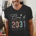 Class Of 2031 School College Retro Graduation Vintage Grad Men's V-Neck T-Shirt