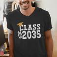 Class Of 2035 Grow With Me Boy Girl First Day Of Graduation Men's V-Neck T-Shirt