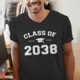 Class Of 2038 Grow Together First Day Of School Graduation Men's V-Neck T-Shirt