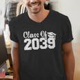Class Of 2039 Senior 2039 Kindergarten To Graduation Men's V-Neck T-Shirt