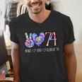 Class Of 74 1974 50th Class Reunion Tie Dye Graduation Items Men's V-Neck T-Shirt