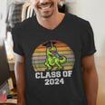 Class Of Dinosaur Apparel 2024 Graduation Graduate Dino Boy Men's V-Neck T-Shirt