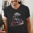 Classic Steam Train Enthusiasts Nostalgia For Train Lovers Men's V-Neck T-Shirt