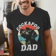 Cockapoo Dad Dog Father's Day Vintage Pet Men Women Kids Men's V-Neck T-Shirt