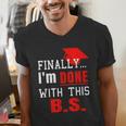 College GraduationShirt Senior Finally Done Men's V-Neck T-Shirt