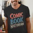 Comic Book Historian Vintage Comic Book Collector Men's V-Neck T-Shirt Comic Book Historian Vintage Comic Book Collector Men's V-Neck T-Shirt