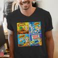 Comic Reader Comic Book Merch Vintage Reading Comic Books Men's V-Neck T-Shirt