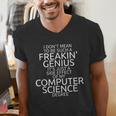 Computer Science Shirt Degree Genius Graduation Men's V-Neck T-Shirt