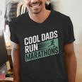 Cool Dads Run Marathons Marathon Running Runner Men's V-Neck T-Shirt