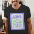 Cool Fun Cute Proud Introvert Cat Character For Men Women Men's V-Neck T-Shirt