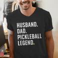 Cool Pickleball For Men Husband Dad Legend Pickleball Player Men's V-Neck T-Shirt Cool Pickleball For Men Husband Dad Legend Pickleball Player Men's V-Neck T-Shirt