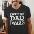 Coolest Dad Ever Coolest Dad Around World's Coolest Dad Men's V-Neck T-Shirt