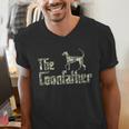 Coonfather Coon Hunting Dogs Coonhound Dad Men's V-Neck T-Shirt