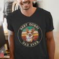 Corgi Dad Idea For Men Men's V-Neck T-Shirt