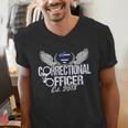 Corrections Officer 2018 Graduation Silver Line T-Shirt Men's V-Neck T-Shirt