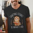 Crafting Stories Is What I Do Reading Writing Book Author Men's V-Neck T-Shirt