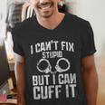 I Cuff Stupid Police OfficerShirt Academy Graduation Men's V-Neck T-Shirt