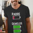 Cufflinks Battery Filled Tired Dad Low Battery Charge Men's V-Neck T-Shirt