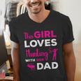 Cute Girls Hunting Dad Daughter Hunting Buddy Hunter Men's V-Neck T-Shirt Cute Girls Hunting Dad Daughter Hunting Buddy Hunter Men's V-Neck T-Shirt