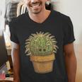 Cute Golden Barrel Cactus Introvert Distressed Men's V-Neck T-Shirt Cute Golden Barrel Cactus Introvert Distressed Men's V-Neck T-Shirt
