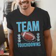 Cute Team Touchdowns Gender Reveal For Mom And Dad Men's V-Neck T-Shirt