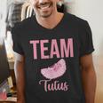 Cute Team Tutus Gender Reveal For Mom And Dad Men's V-Neck T-Shirt