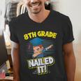 Dabbing Graduation Boy 8th Grade Class Of 2021 Men's V-Neck T-Shirt