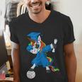 Dabbing Graduation Class 2023 Unicorn Volleyball Men's V-Neck T-Shirt