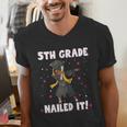 Dabbing Graduation Class Of 2025 Girls 5th Grade Nailed It Men's V-Neck T-Shirt
