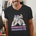 Dabbing Unicorn Kindergarten Graduation Dab Dance Girl Men's V-Neck T-Shirt