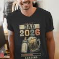 Dad 2026 Loading Baby Shower Going To Be a Dad Gender Reveal Men's V-Neck T-Shirt